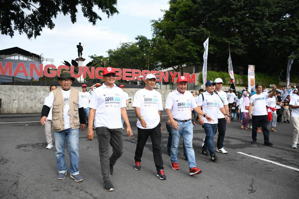 Jalan Sehat Bersama BUMN yang digelar dalam rangka HUT ke-25 Kementerian BUMN, berlanjut ke Temanggung.(ist)